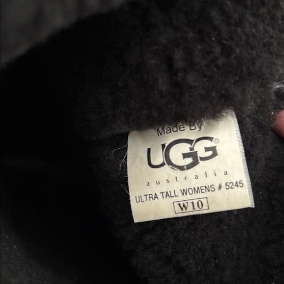 UGG Ultra Tall Black Braid Detail Boots Size 10 - Picture 7 of 14